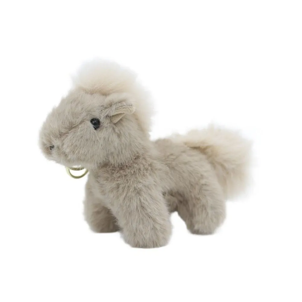Cavalo dos desenhos animados boneca de pelúcia chaveiro animais de pelúcia pp algodão boneca brinquedo chaveiro posição em pé bonito mochila charme