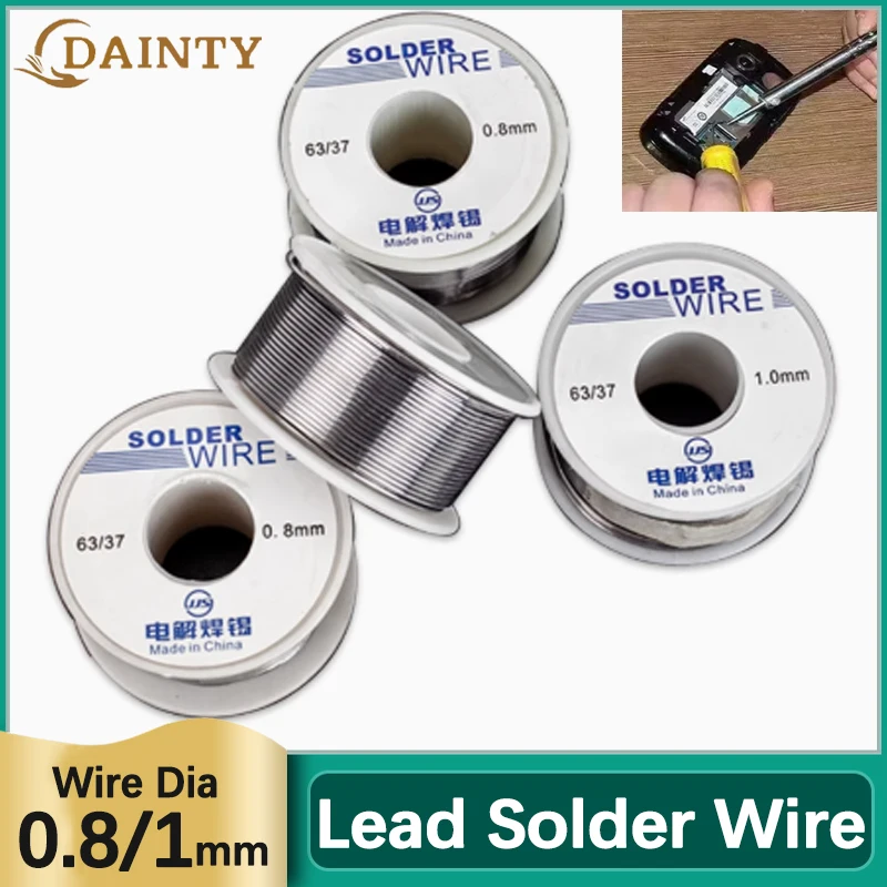

Wire Diameter 0.8/1mm Lead Solder Wire Low Melt Soldering Tin Wire No-clean Household Tool 50/100g