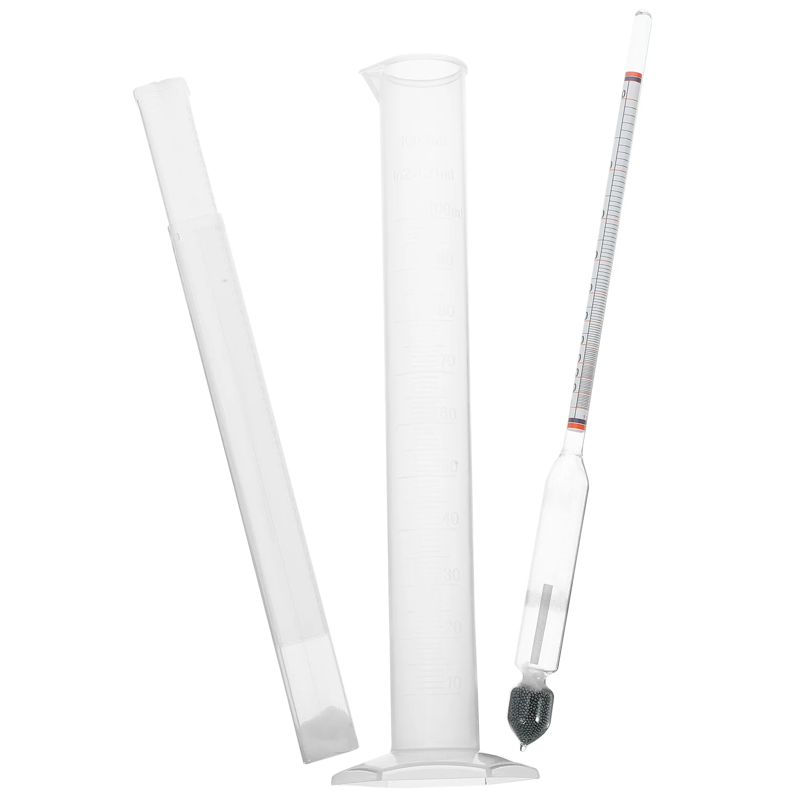 Alcohol Concentration Meter Beer Hydrometer Water Bottle for Brew Plastic Scale Making