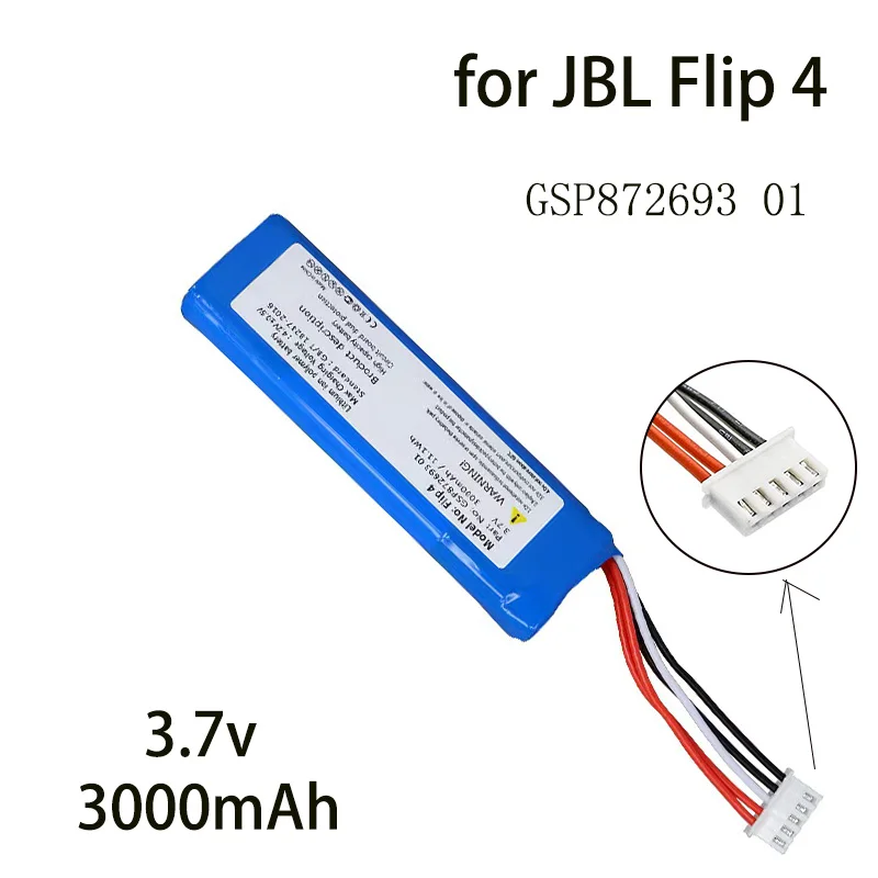 For Flip4 battery for JBL Flip4 Bluetooth Speaker,Flip 4 Special Edition 3.7V 3000mAh GSP872693 01