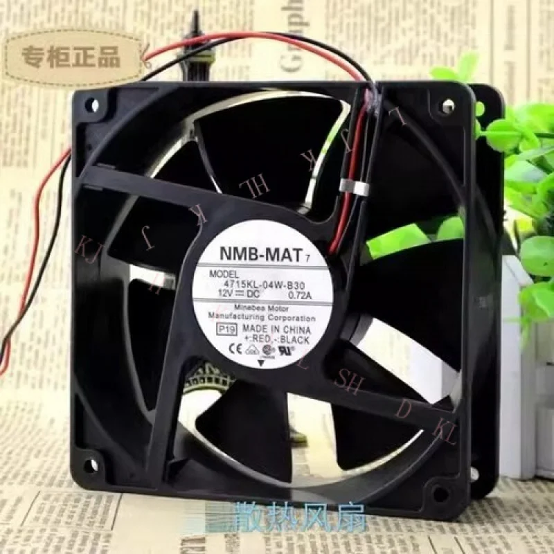 

N FOR NMB 4715KL-04W-B30 12038 DC12V 0.72A 12CM 2-Wire Silent Cooling Fan