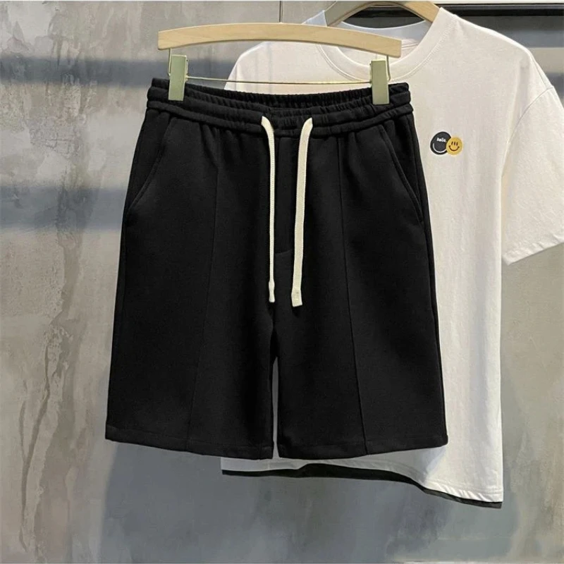 

Мужские повседневные однотонные шорты свободного кроя, прямые, до колена, спортивные, для улицы