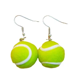 Tennis Earrings Creative Sport Women Personalized Jewelry Gifts Fashion Pendant Accessories 2cm