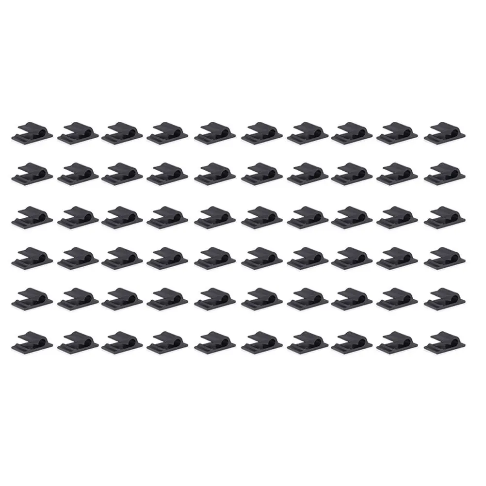 

120Pcs Car Cord Clips Cable Holders Self-Adhesive Wire Clamp for Home Office Cable Organization Cord Management