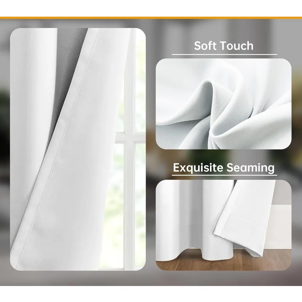 Blackout Room Divider Curtains with Hooks, Soundproof Floor Curtains, Ceiling Track System, Wall Mounted Divider Curtains