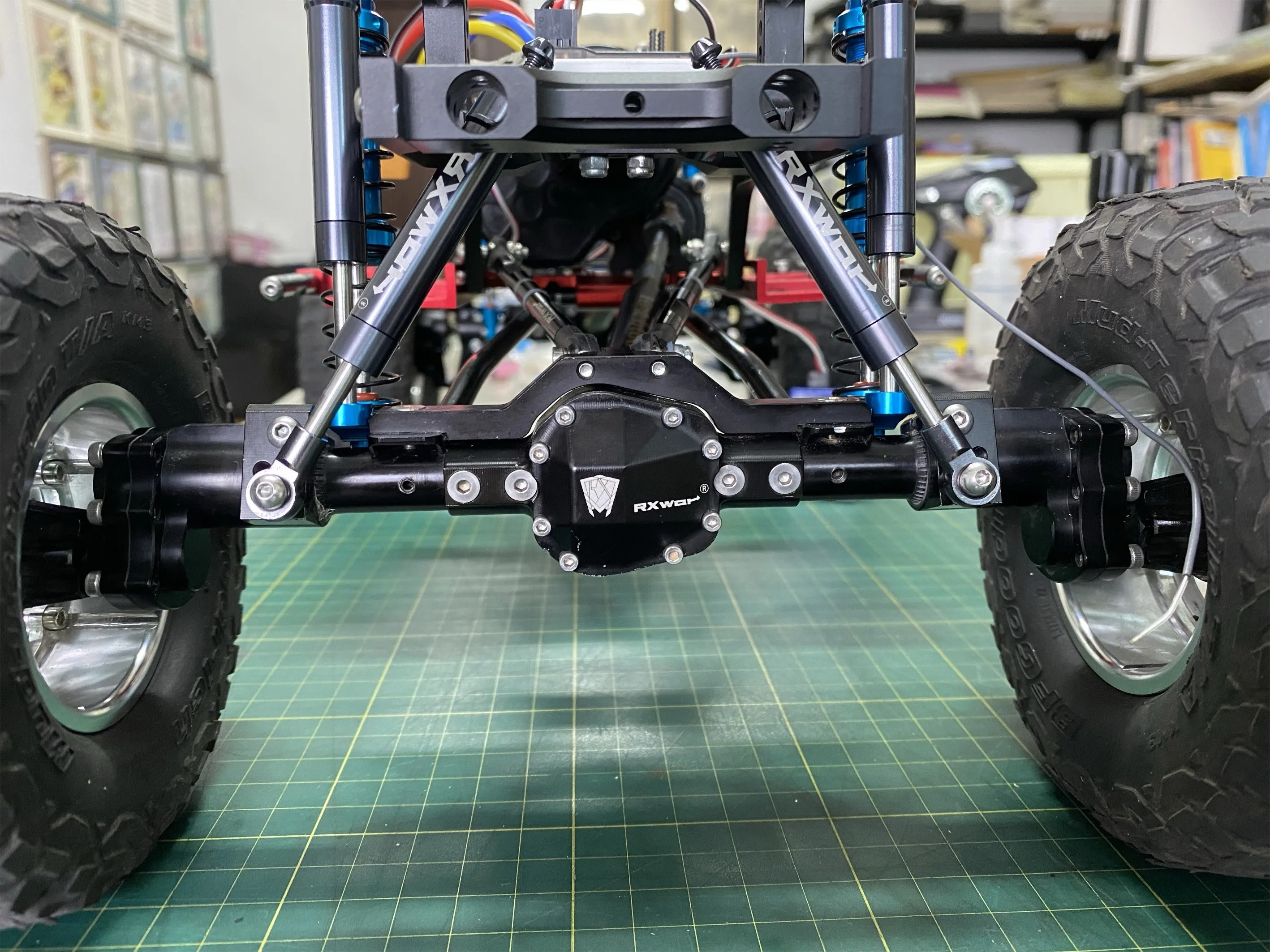 L = 93mm Rx peredam kejut tekanan negatif, alat bantu untuk 1/10 mobil Rc Trax/as Trx4 Trx6 Axial Scx10 Yikong Mst Rgt