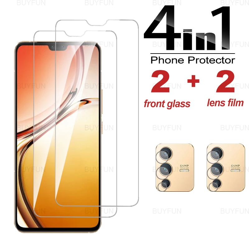 4in1 Tempered Glass For vivo vi vo vavo V23 5G 6.44inch Front Safety Screen Protector For vivo v 23 23v v23 V2130 Camera Film