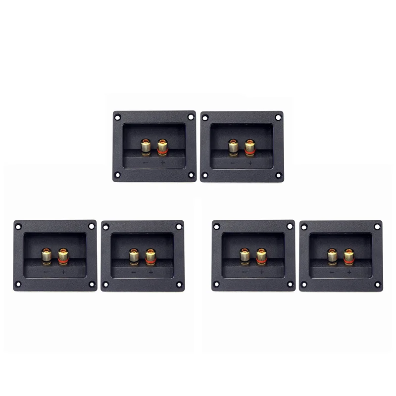 【حار بيع!】6 قطعة لتقوم بها بنفسك سيارة ستيريو 2-Way صندوق مكبر الصوت محطة الربيع كأس موصل الموز جاك والمقابس مضخم الصوت المقابس 93X80mm