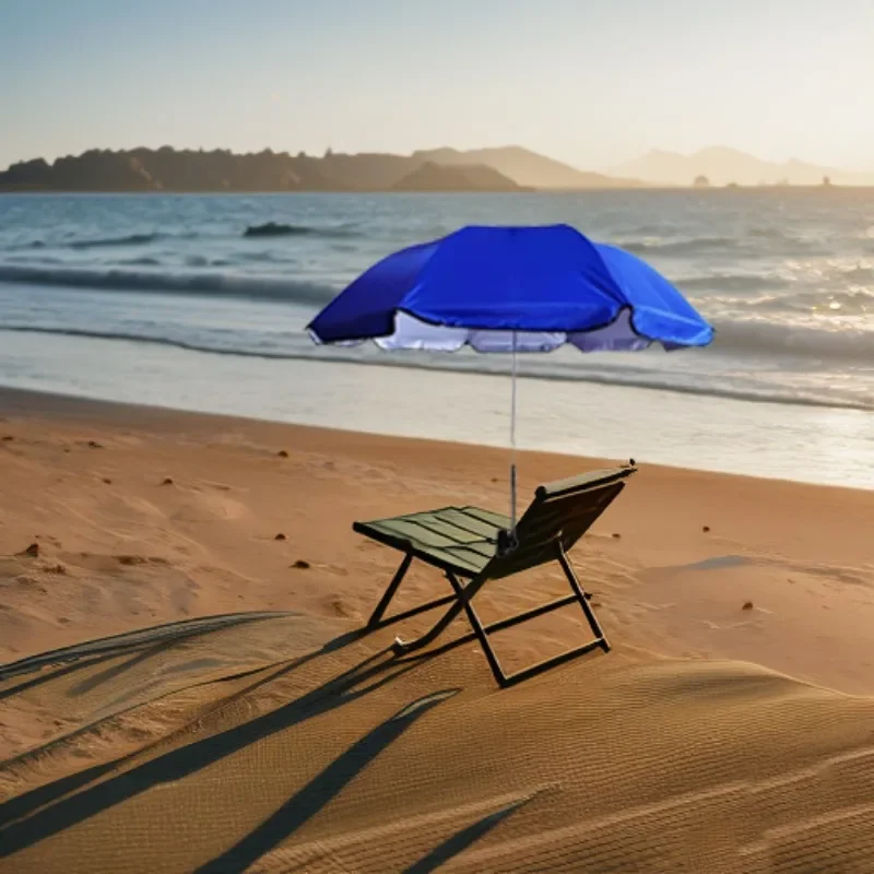 Uniwersalny parasol plażowy z klipsem, regulowany UPF 50+360° Parasol plażowy, przenośny parasol golfowy do tarasów kempingowych na plaży