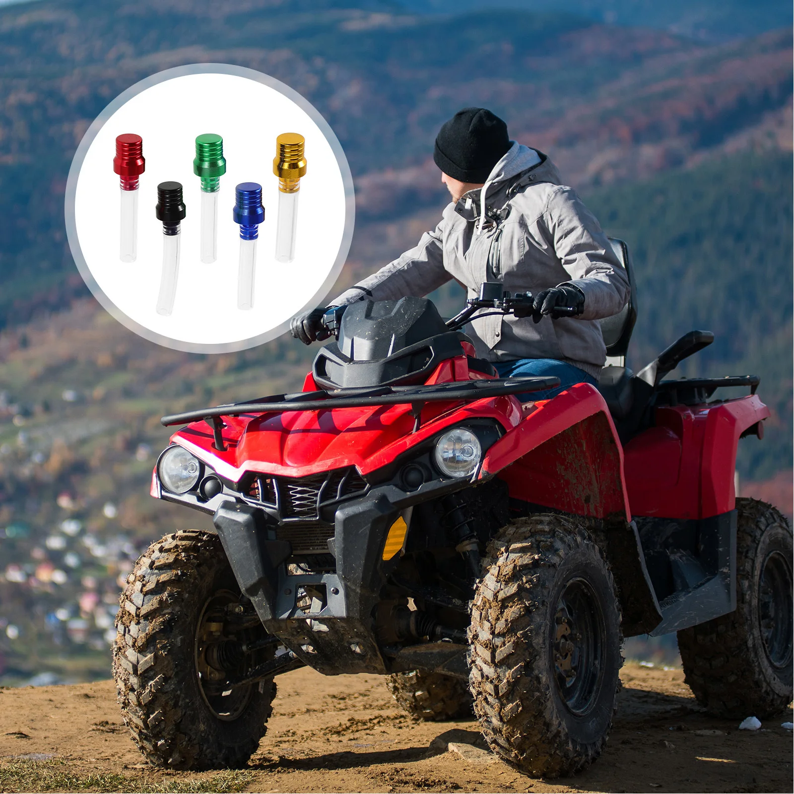 

5Pcs Fuel Tank Gas Cap Hose Vent Valve Fuel Hose Atv Motorcycle Gas Cap Vent Tube Durable Motorcycle Parts