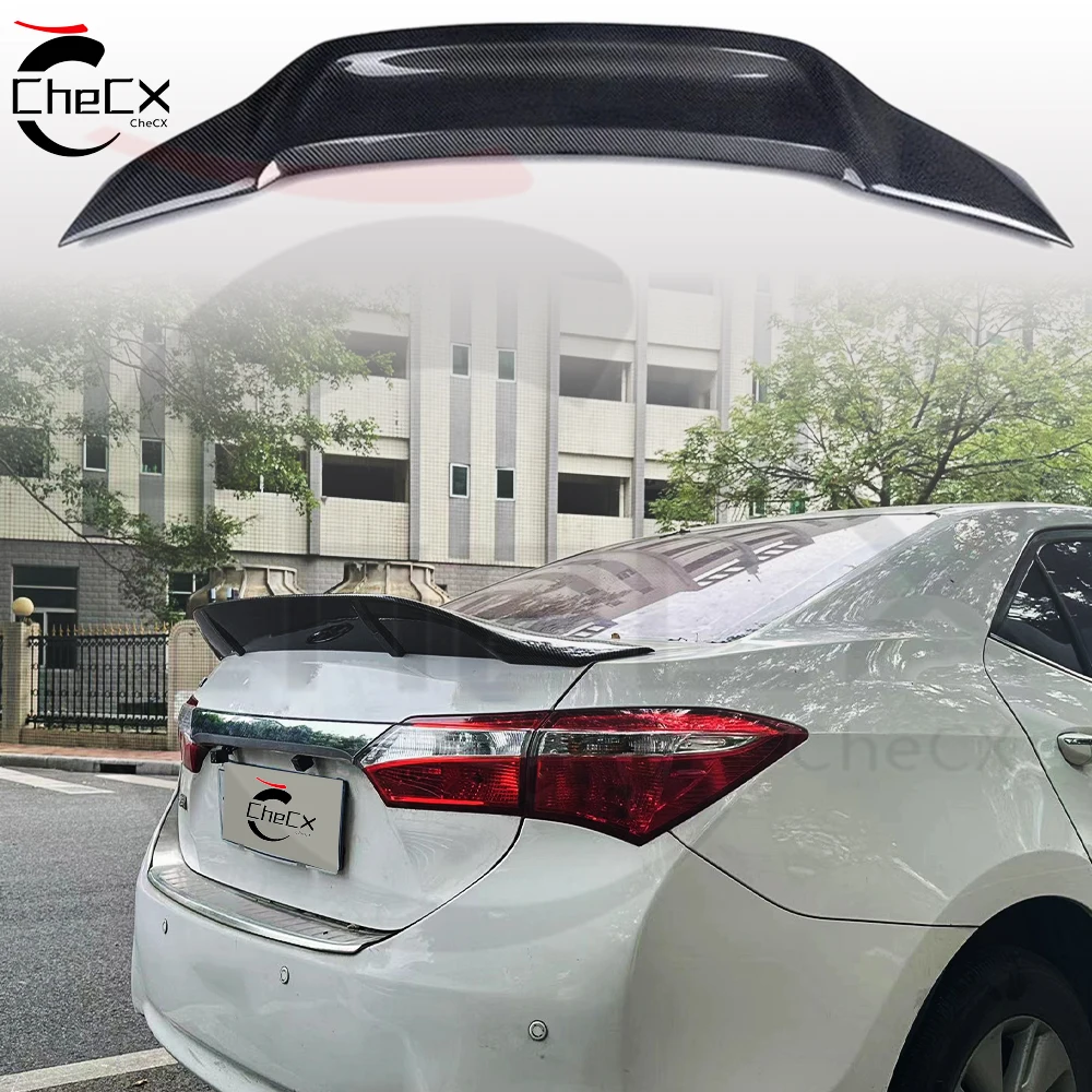 

Suitable For 2014-2018 Toyota Corolla High Quality ABS Material Rear Spoiler R-Style Carbon Fiber Pattern Rear Spoiler Tail