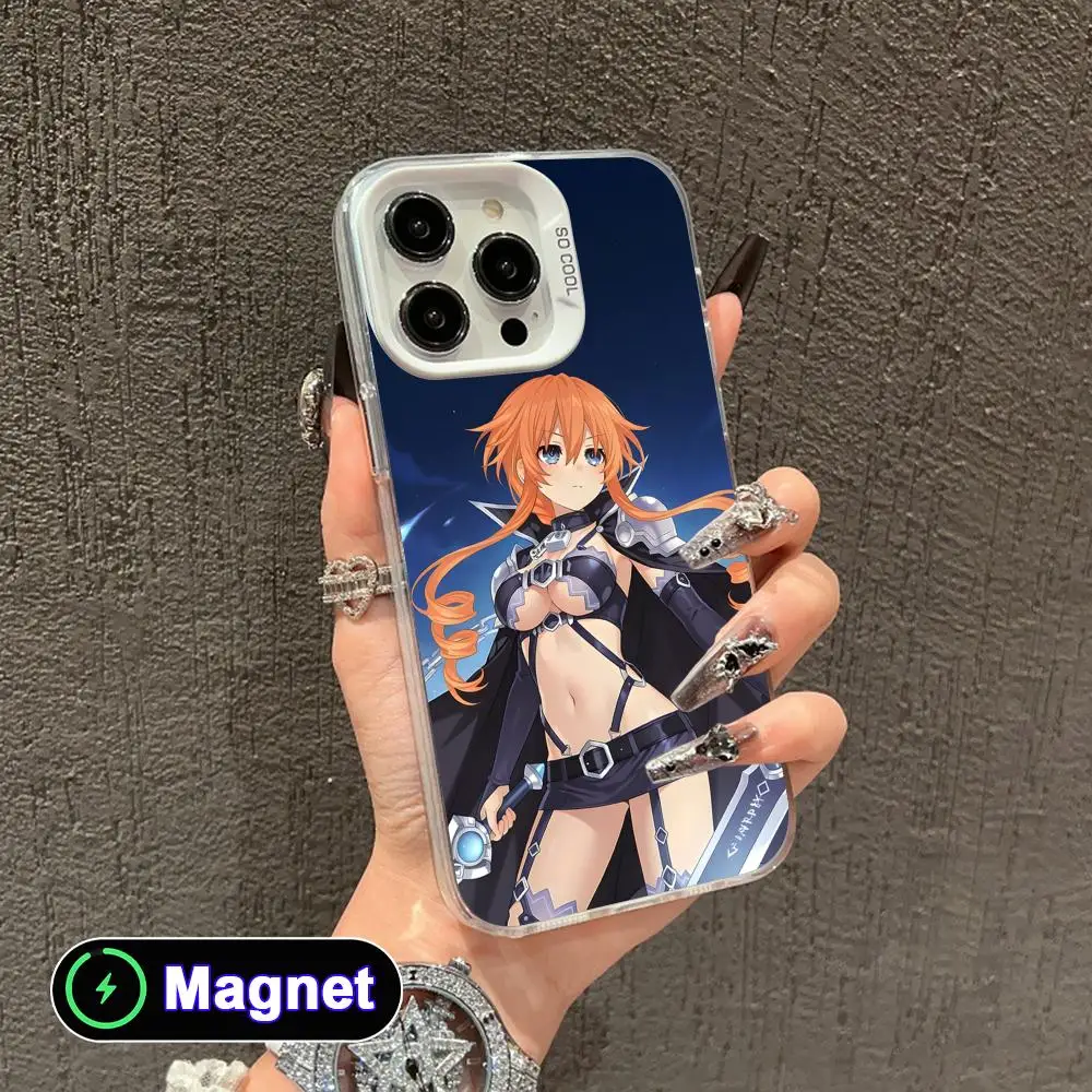 Date a Live Yamai Kaguya White Translucent MagSafe Mobile Phone Case for iPhone 17 16 15 14 13 12 11 X XR XS Air Pro Max Plus