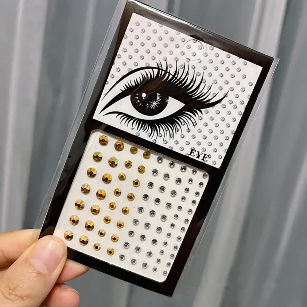 Sombra de ojos brillante, pegatina versátil de diamantes de imitación, fácil de aplicar, sombra de ojos brillante para cara, paleta de sombras de ojos para fiestas