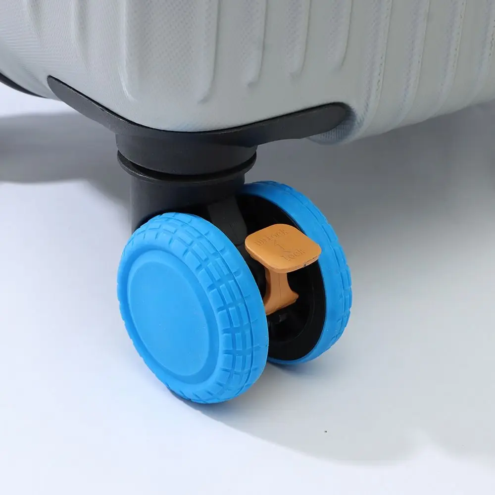 Luggage Wheels Protector With Silent Sound Wheel Wear Wheels Cover Silicone Luggage Accessories Trolley Box Casters Cover