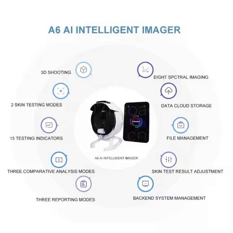 

Portable 3D Magic Mirror Scanner – 8-Spectrum Imaging Facial Analyzer | English Interface, Face Camera Analysis