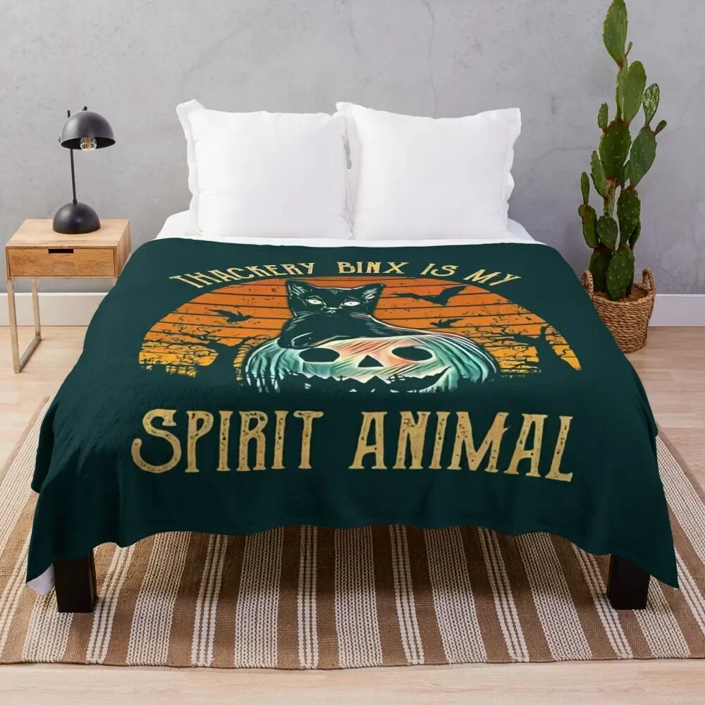 Thackery Binx is My Spirit Animal Throw Blanket Retros Soft Plush Plaid Luxury Designer Comforter Blankets