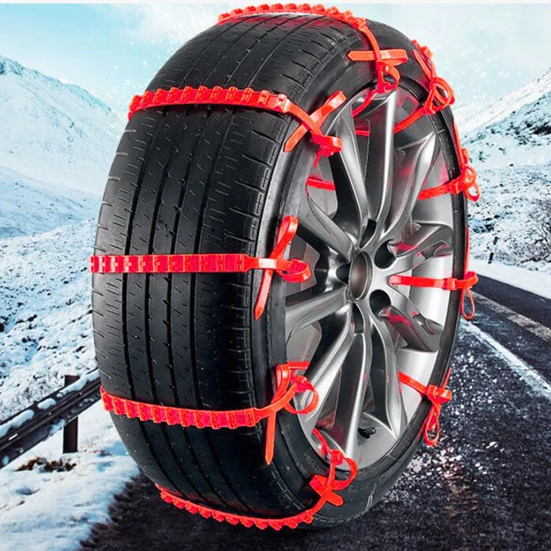 Snow Chains Emergency Winter Adjustable Anti-Slip Tire Chains Fit Most Cars Trucks SUV Wheel Anti-Slip Strips 30 PCS