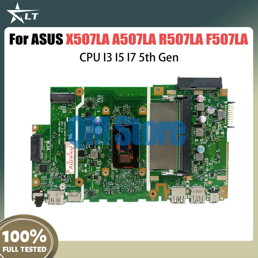 X507LA Notebook Mainboard For ASUS X507L A507LA R507LA F507LA A507L R507L F507L Laptop Motherboard CPU I3 I5 I7 5th Gen