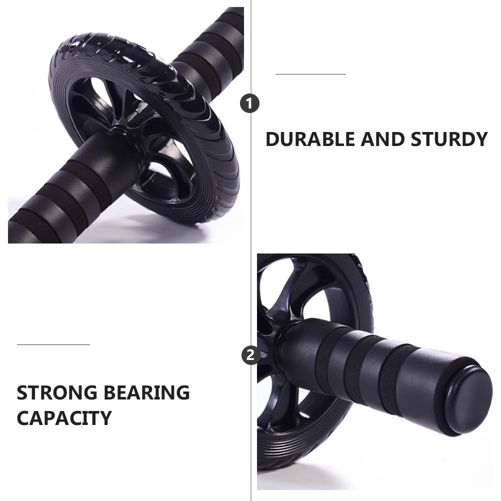 

Ab Roller Wheel PVC Material Non Slip Handles Steel Tube Home Exercise Workout Equipment Abdominal Muscle Trainer Fitness