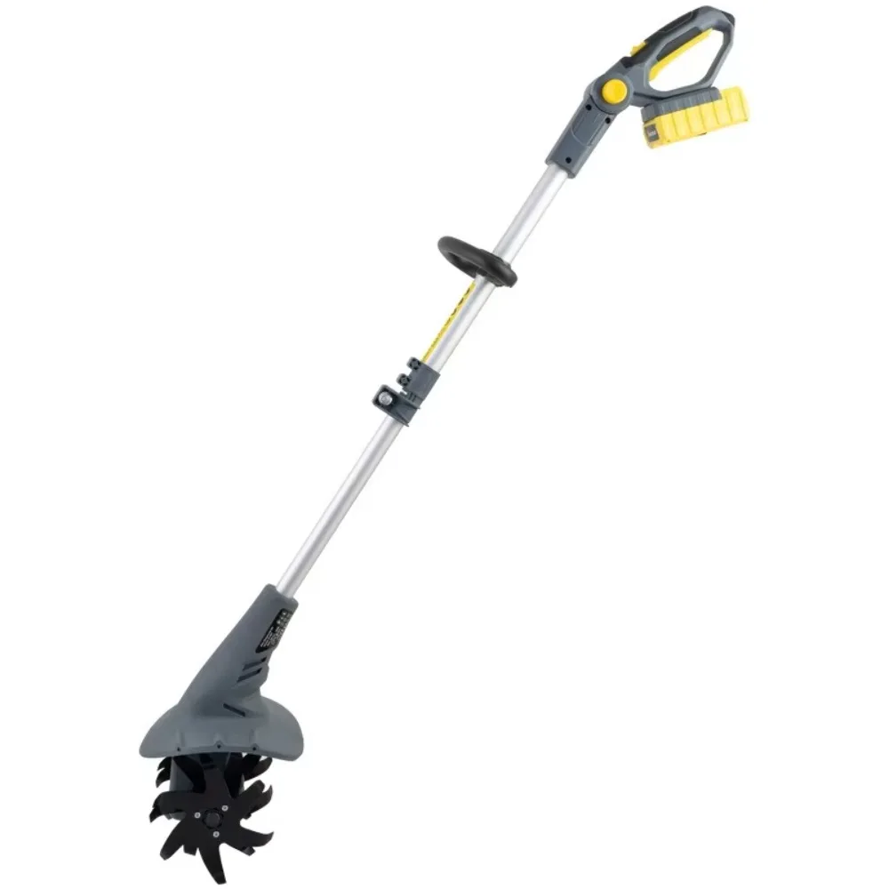 20V Rechargeable Cordless Soil Tiller Weeder Lawn Machine Grass Trimmer Brush Cutter Garden Tool