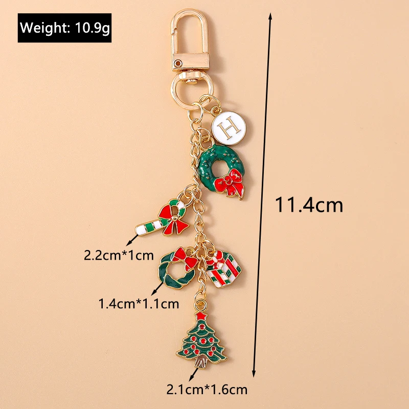 Aihua Niedlicher Weihnachts-Schlüsselanhänger Schneemann Rentier Weihnachtsmann Weihnachtsbaum Schlüsselanhänger für Frauen Weihnachtsparty Schmuck Geschenke – Detail 1