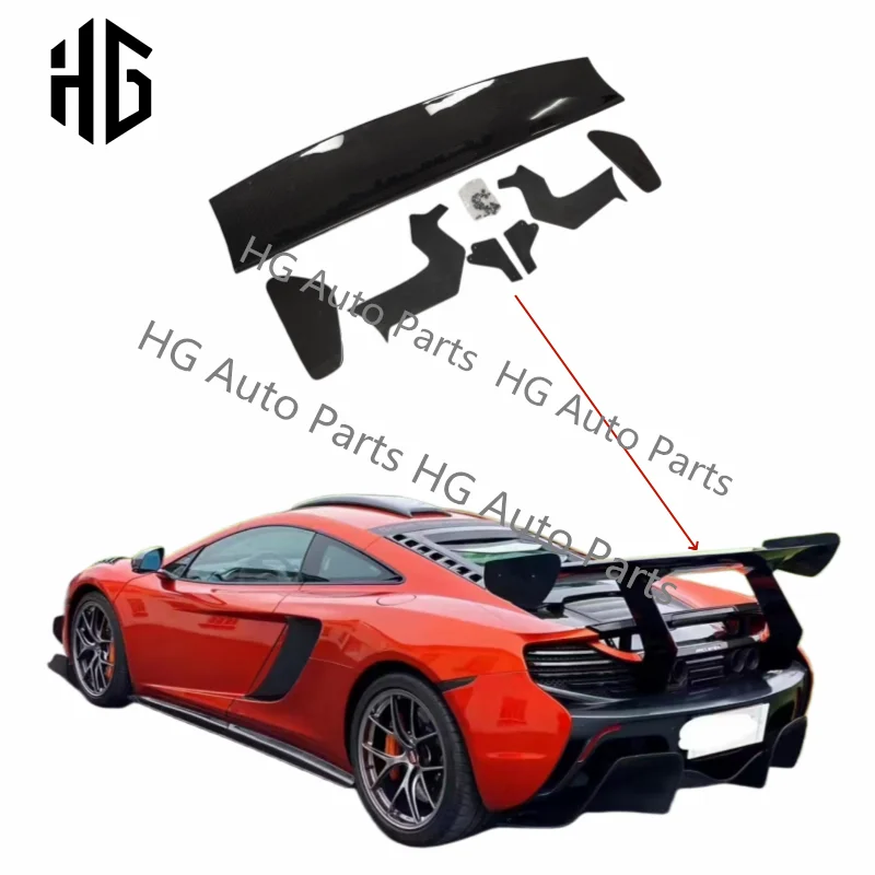 

LB Style Car Wide body Kit Rear Spoiler Wing For Mclaren 650S MP4-12C Trunk Bumper Spoilers Carbon Fiber Materials