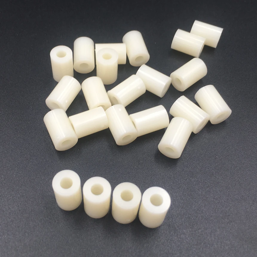 500pcs M6 6.2*11*10 6.2x11x10 6.2*11*12 6.2x11x12 ID*OD*L ABS Plastic Nylon Round Column Insulation Shim Washer Standoff Spacer