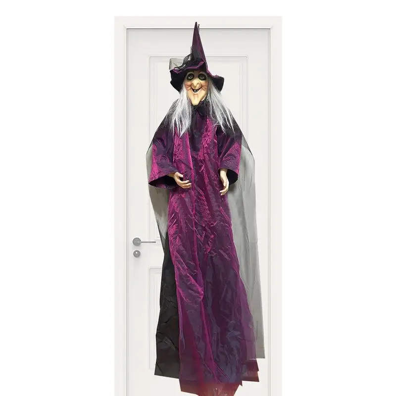 

Witch Props For Halloween Horror Indoor Halloween Flying Witch Props Halloween Haunted House Props With Scary Sound Effect And