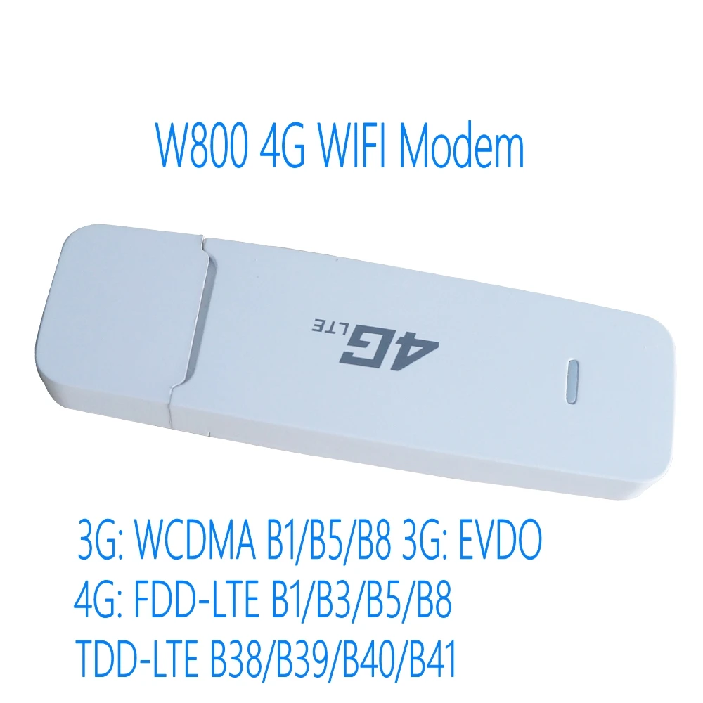 W800 WiFi USB 4G modem hotspot cat 4 150Mbps mobile 4G LTE modem internal wifi antenna SIM card slot