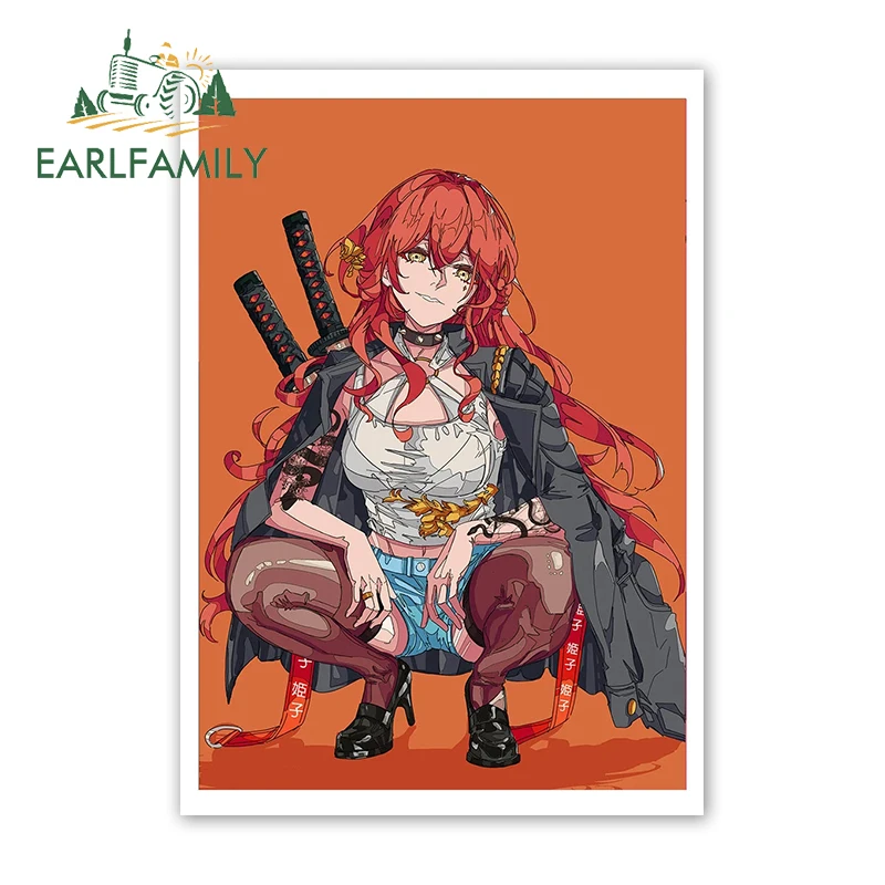 

EARLFAMILY 13cm × 9.1cm Honkai Star Rail Himeko Coo Car Stickers Creative Amusing Decals Personal Car Windshield Scratch-Proof