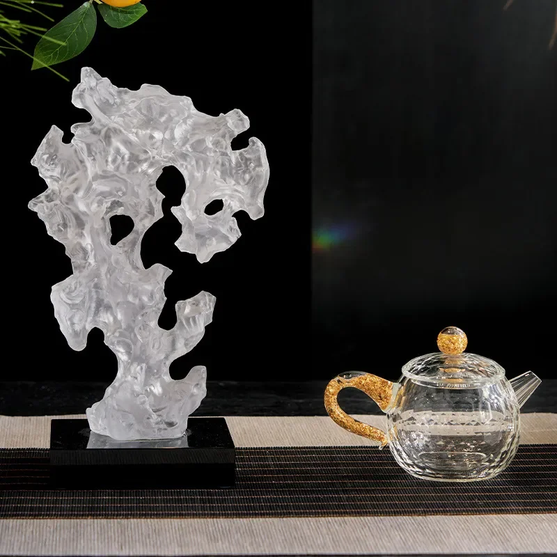 Modern Ceramic Vase with Artificial Flowers Elegant Home Decor Sculpture for Living Room Coffee Table Centerpiece Tea Room