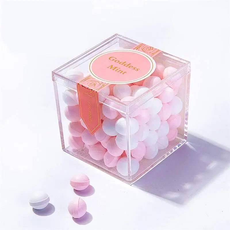 12pcs Acrylic Candy Box Transparent Cake Box Chocolate Packaging Box Dessert, Pastry, Afternoon Tea Packing Container