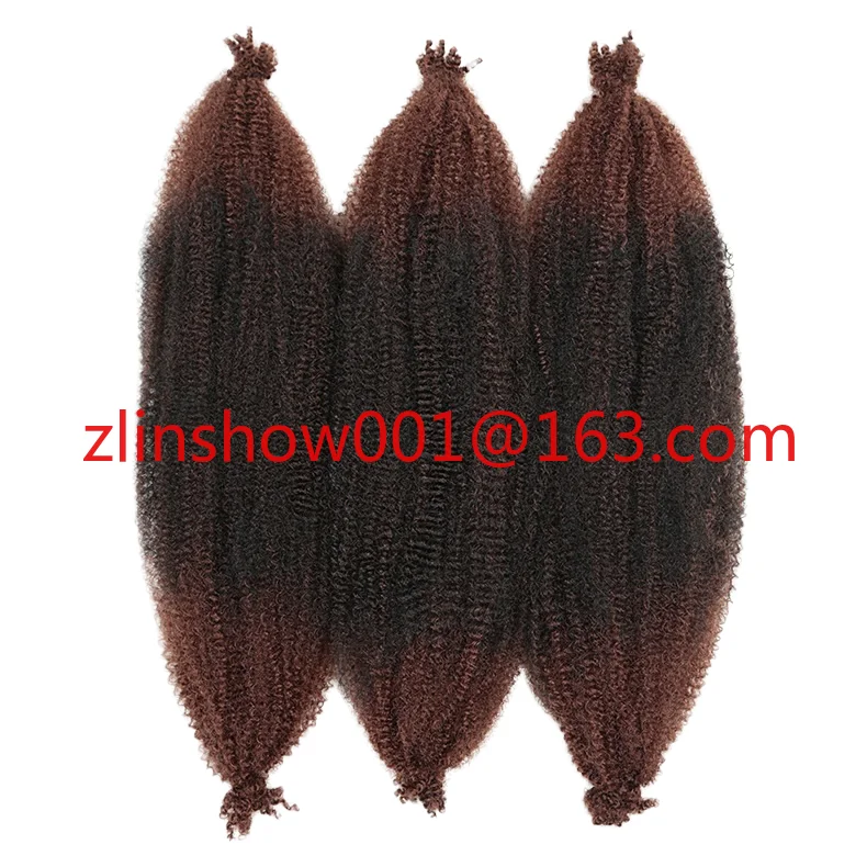Spring Afro Kinky Twist Hair Mix Color Pre-Separated Crochet Braids Hair Synthetic Marley Braiding Hair Afro Spring Twist