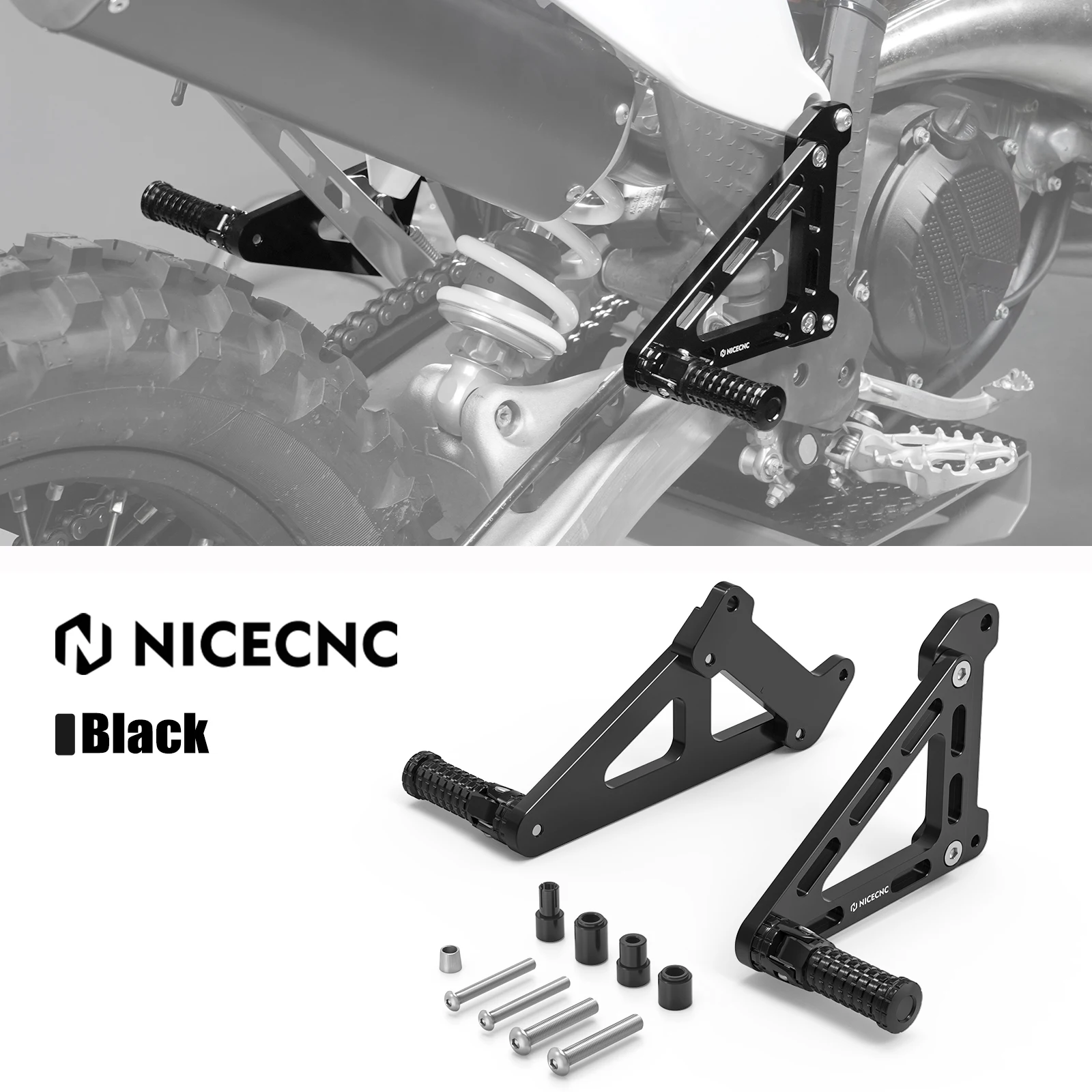 Passenger Foot Peg Footrest Bracket Set For KTM 150 250 300 350 500 EXC EXCF XCW XCF-W XW-F 2024-2025 XC SX XCF SXF 2023-2025