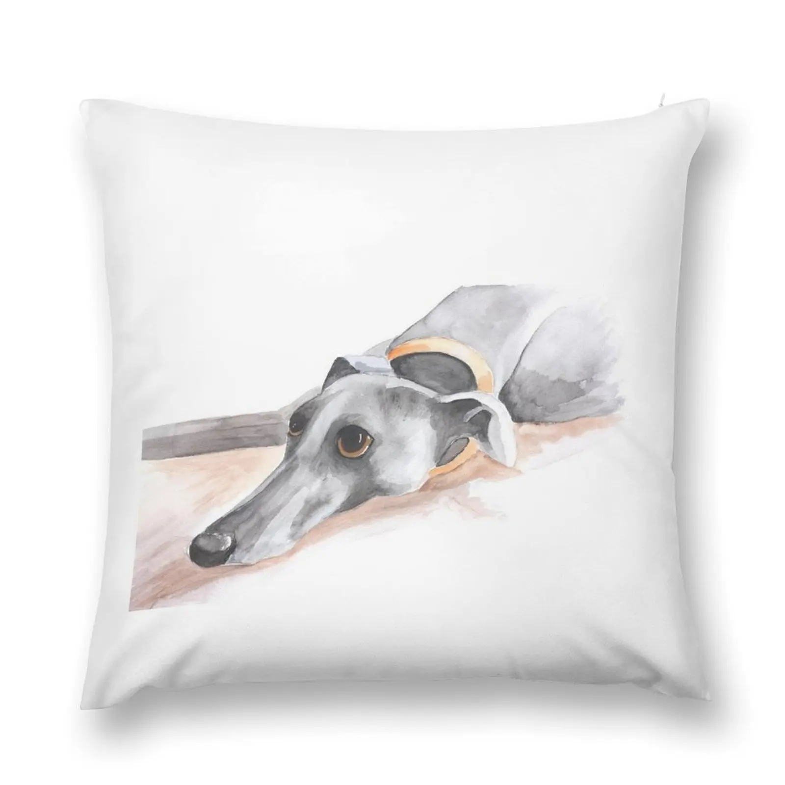 

Greyhound Whippet Lurcher Lying Down- Black & White Throw Pillow christmas decorations for home 2025 Throw Pillow pillow