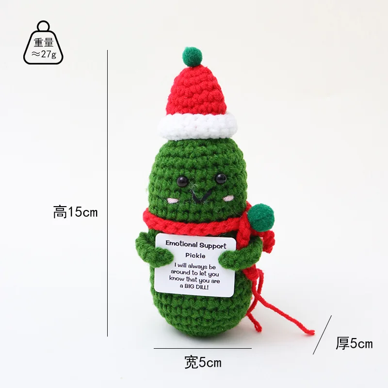 2025, Weihnachts-Häkelpuppen, niedliche positive Häkeltiere, handgefertigt, gestrickt, Weihnachtsgeschenk, Dekoration – Detail 10