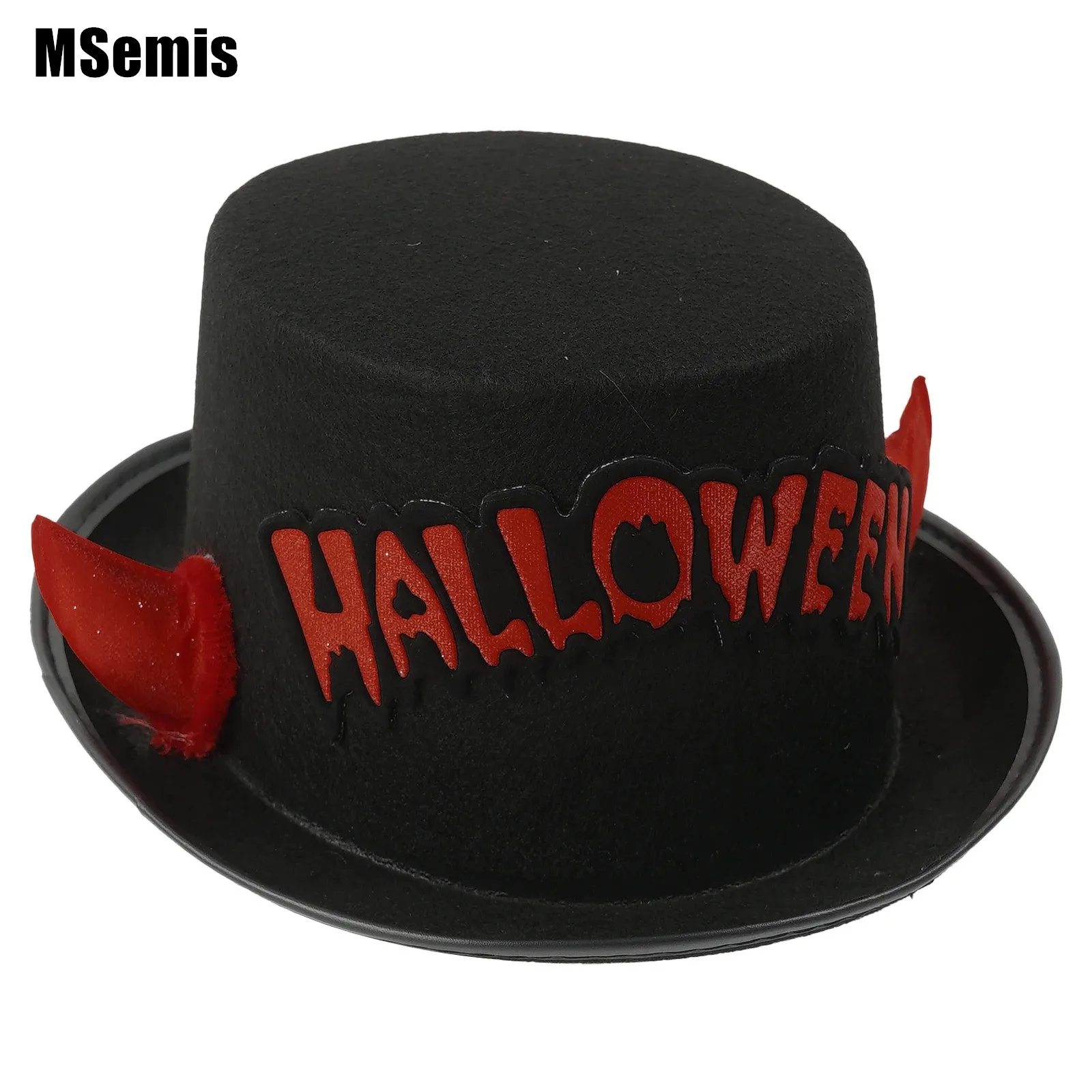 2022 Adult Kids Children Halloween Cosplay Party Hat Vampire Double Corner Accessories Decor Round Hat Cosplay Hairband