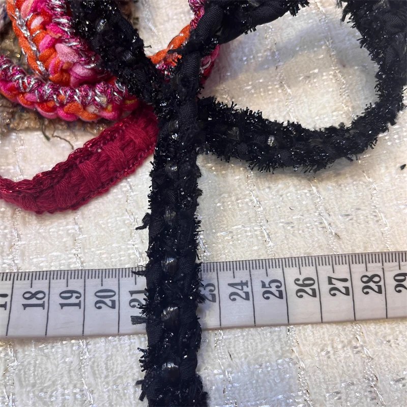 New Hand Woven High-end Tweed Woolen Lace Decorative Clothing Accessories Mercerie Accesoire De Couture Webbing Strap By Yard