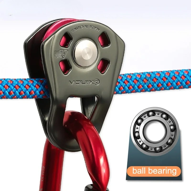 Professional Small Single Pulley Gear Ball Bearing Mountaineering Rock Climbing Zipline Traverse-solving Carriage pulley