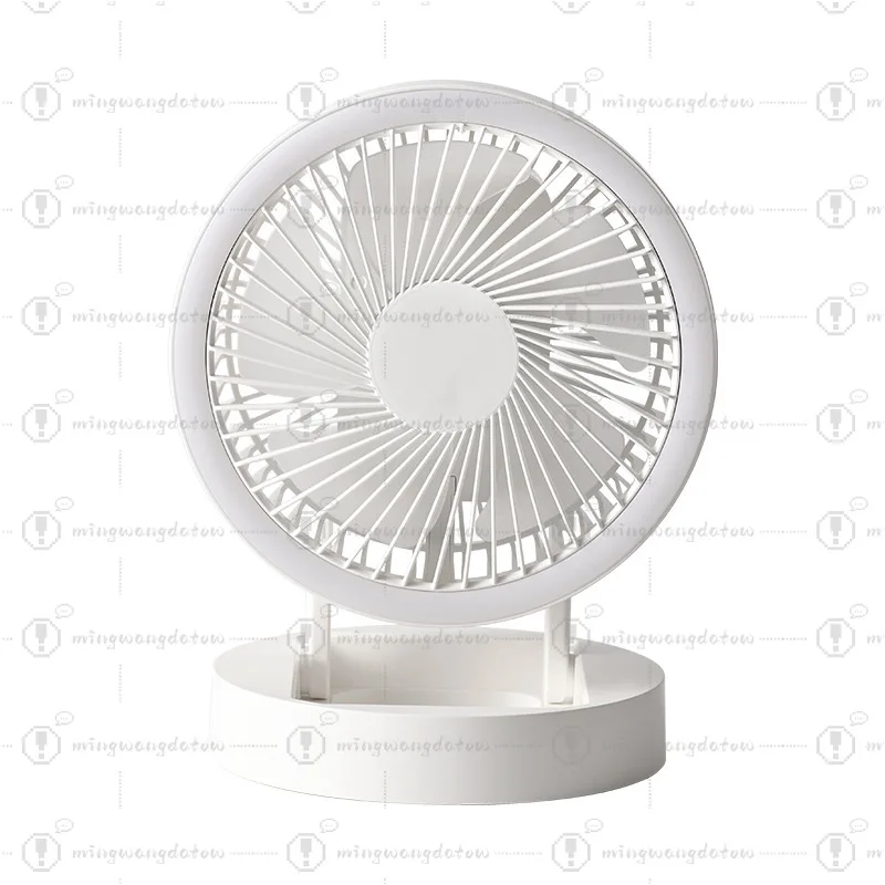 Folding Desktop Fan, Ultra Quiet Small Electric Fan, Rechargeable Portable Wall Mount Fan for Home Office Bedroom Indoor Use