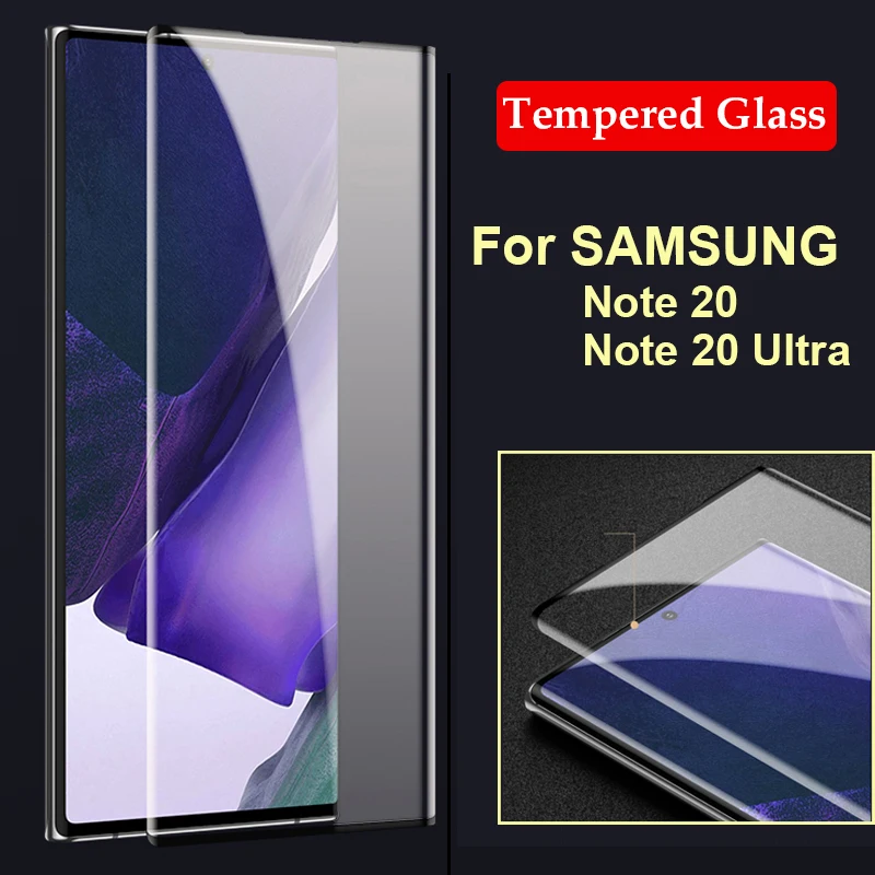 3D Full Cover Tempered Glass Screen Protector Cover for Samsung Note 20 Ultra 20+ Protective Glass Film Case Covers Front Film