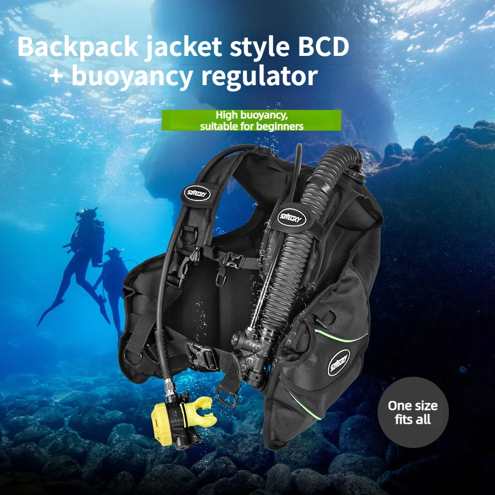 

Scuba Diving Gear Set With BCD Buoyancy Control Device Backmount Wing Inflator Vest & Regulator For Deep Dive Equipment