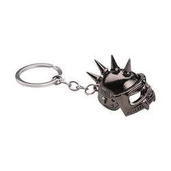 Creative Spiked Helmet Keychain Game Props Level 3 Helmet Model Pendant Keychain for Boy School Bag Charm Fashion Car Key Chain
