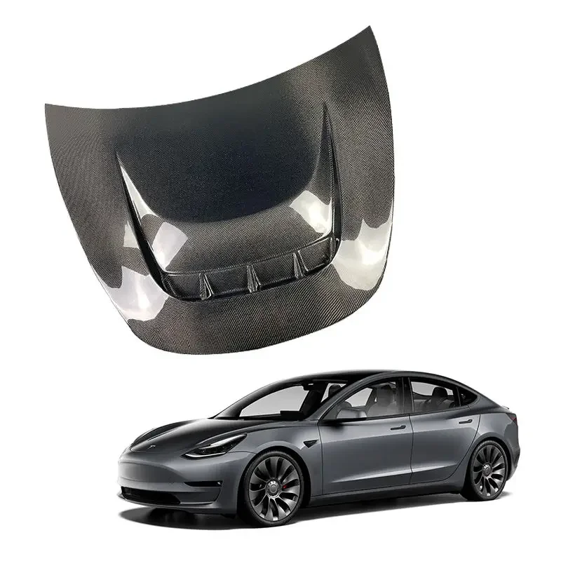 

High Quality Carbon Fiber Hood for Tesla Model 3 Carbon Fiber Hood Sd Style for Classic Auto Part