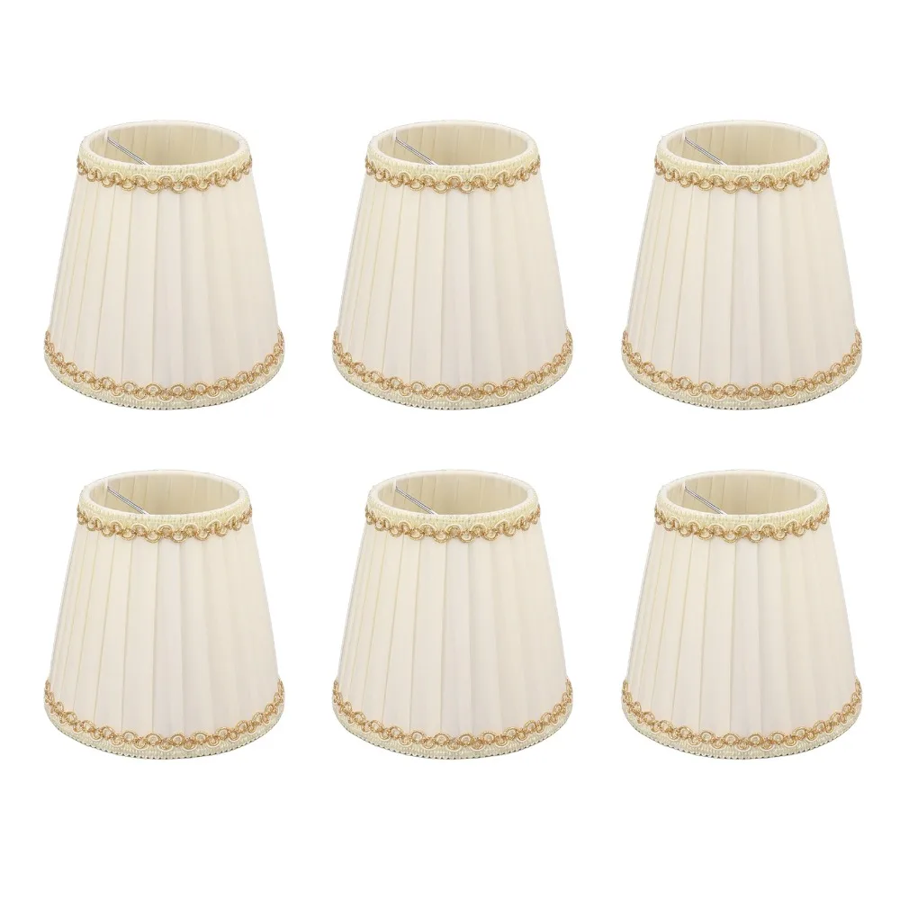 6pcs-simple-fabric-lampshade-clip-on-design-51-inch-height-lamp-cover-small-lamp-shades-wall-lamp