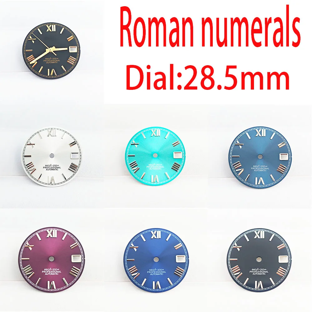 Men's NH Watch 35 dial Roman numerals 28.5mm dial with date window for N Series 35 automatic mechanical movement watch accessori