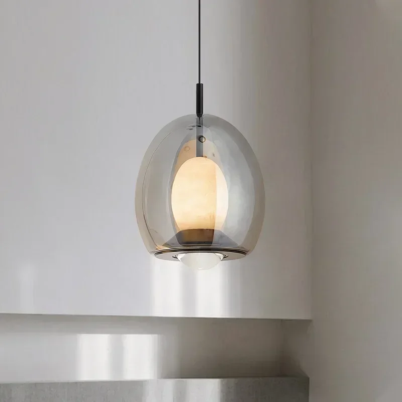 

Modern Glass Ball Led Pendant Lights for Living Dining Room Food Tables Kitchen Bedroom Chandelier Home Decor Lusters Luminaires