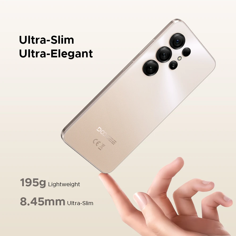 DOOGEE Note56 X 5G mobiele telefoon 8,45 mm slank lichaam 6,56 "90 Hz scherm Android 16 6150 mAh batterij Al scèneherkenning smartphone