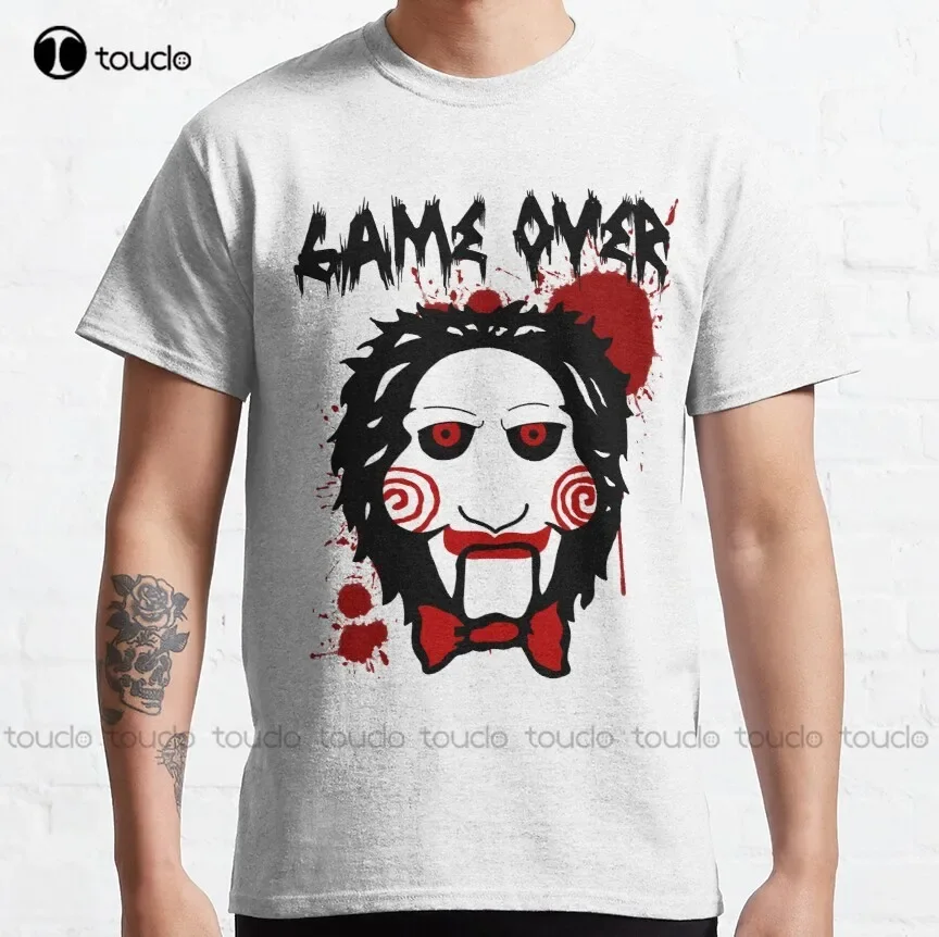 Billy Puppet Saw Jigsaw Inspired Classic T-Shirt Halloween Summer Shirts For Men Funny Art Streetwear Cartoon Tee Xs-5Xl Tshirt