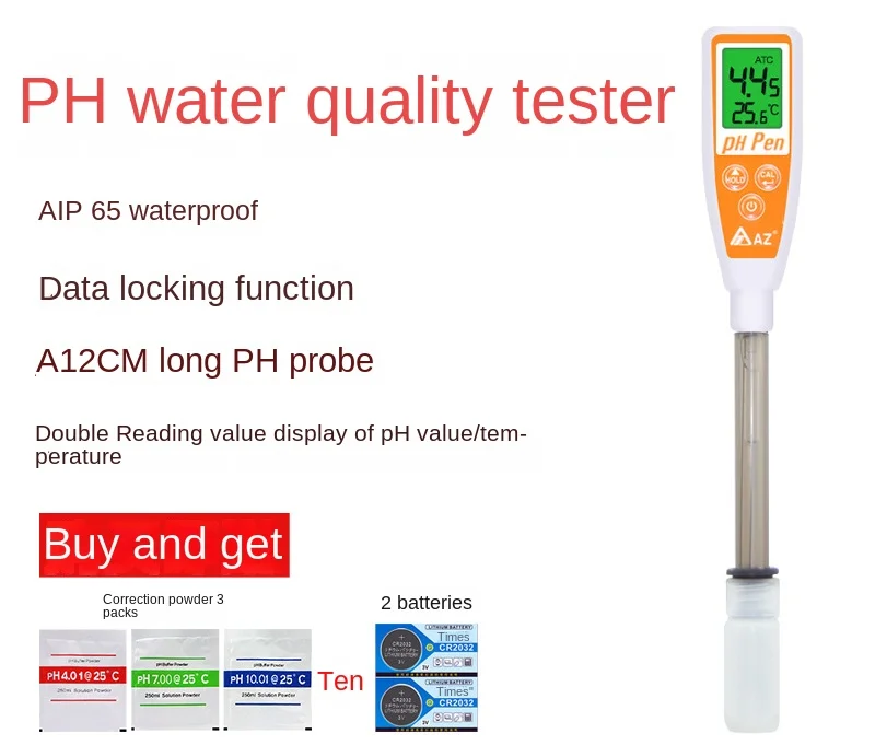 

Portable pH meter AZ8692 water quality test portable pH test pen